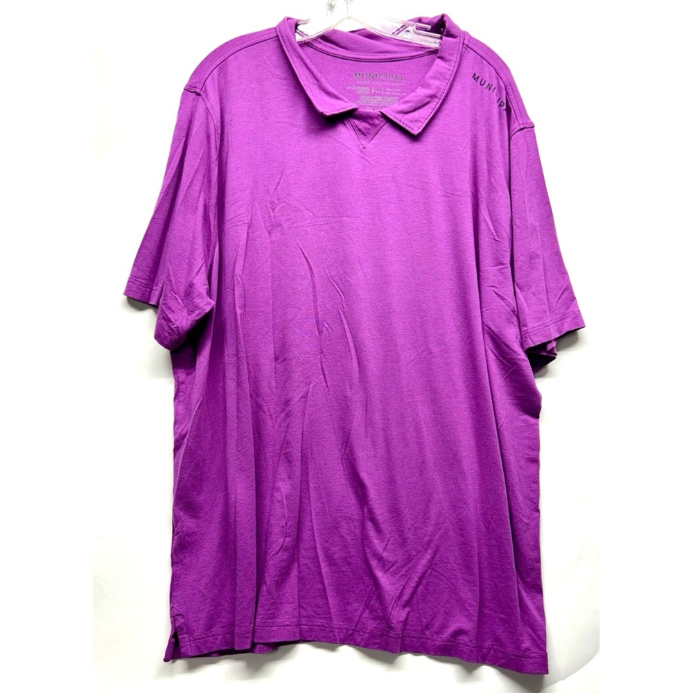 Municipal Sport Utility Gear Men's 3XL Polyester Blend Purple Polo (E7)